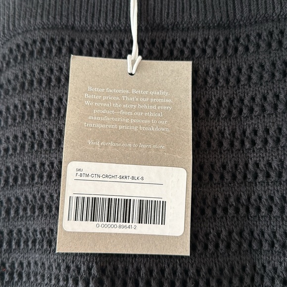 Everlane chic black crochet skirt NTW, size S - Picture 2 of 3